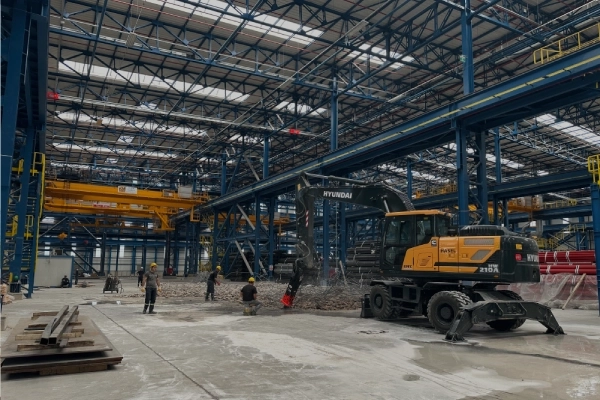 X-Çelik A.Ş. Fabrika Makine Temeli